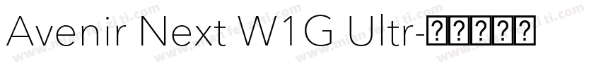 Avenir Next W1G Ultr字体转换